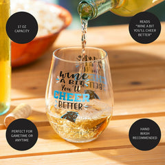 Carolina Panthers, 17oz Boxed Stemless Wine