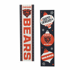 Chicago Bears 47" Double Sided Leaner, Christmas