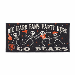 Chicago Bears Flocked Coir Halloween Sassafras Switch Mat, 22"x10"