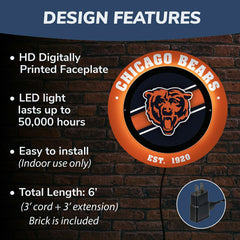 Chicago Bears, Metal Lite, Round