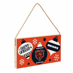 Chicago Bears Holiday Wood Wall Sign, 6x11
