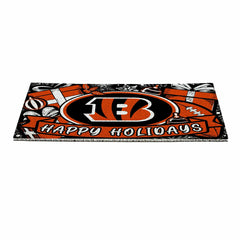 Cincinnati Bengals Holiday PVC Mat, 28"x16"