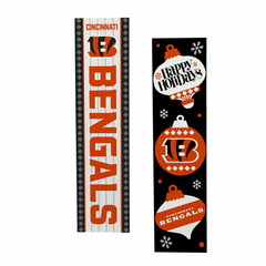 Cincinnati Bengals 47" Double Sided Leaner, Christmas