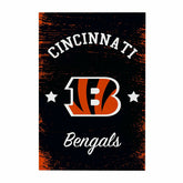 Cincinnati Bengals Wood Wall Sign, 16x24