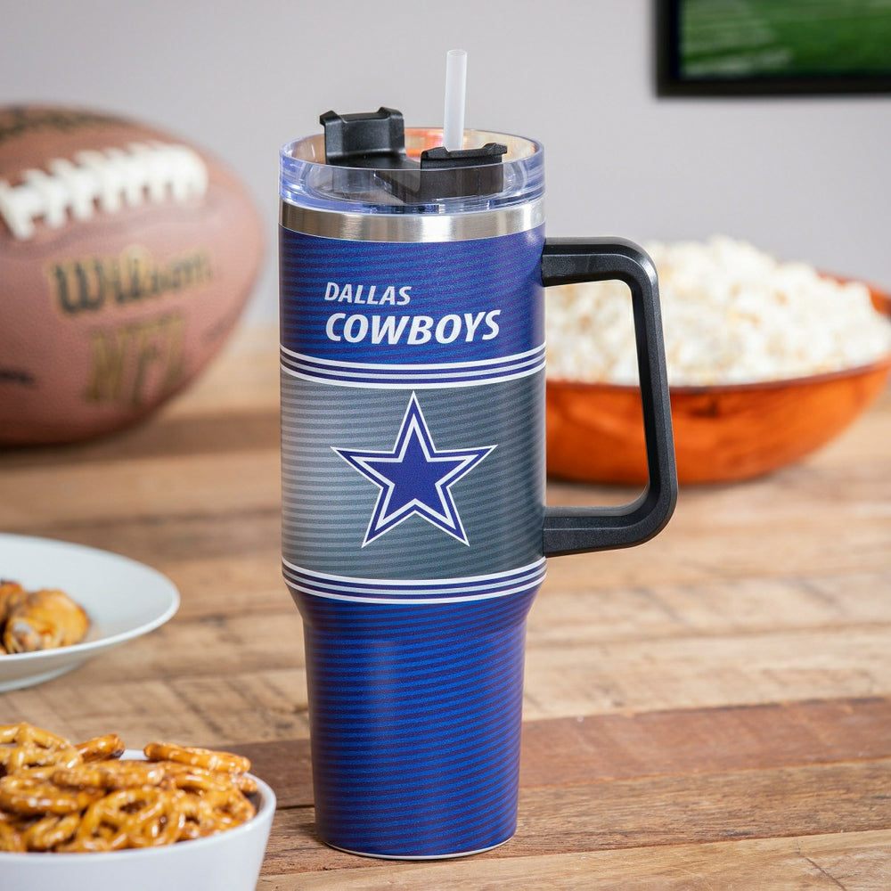 40oz Stainless Steel Canyon Cup w/ Straw, Dallas Cowboys