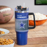 40oz Stainless Steel Canyon Cup w/ Straw, Dallas Cowboys