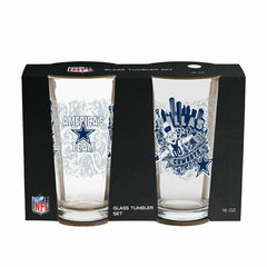 Dallas Cowboys 16oz Glass pint, Set of 2
