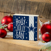 Dallas Cowboys Block, Holiday, 6x6
