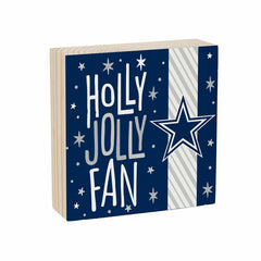 Dallas Cowboys Block, Holiday, 6x6