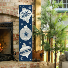 Dallas Cowboys 47" Double Sided Leaner, Christmas