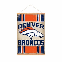 Denver Broncos, Canvas Wall Tapestry, Medium, 36x24