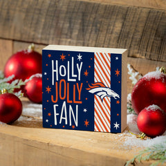 Denver Broncos Block, Holiday, 6x6
