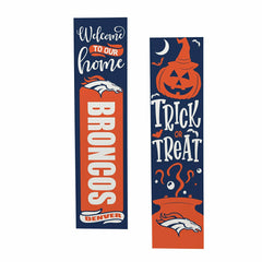 Denver Broncos 47" Double Sided Leaner, Halloween