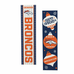 Denver Broncos 47" Double Sided Leaner, Christmas