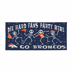 Denver Broncos Flocked Coir Halloween Sassafras Switch Mat, 22"x10"