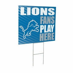 Detroit Lions Coroplast Yard Sign "Fans Play Here"