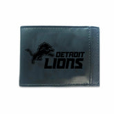 Front Pocket Wallet w/ RFID Blocking, Detroit Lions, Black