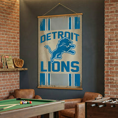 Detroit Lions, Canvas Wall Tapestry, Large, 54x36