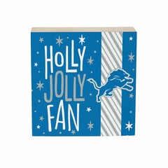 Detroit Lions Block, Holiday, 6x6