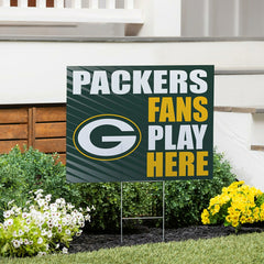 Green Bay Packers Coroplast Yard Sign "Fans Play Here"