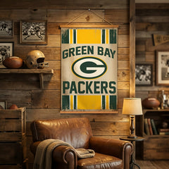 Green Bay Packers, Canvas Wall Tapestry, Medium, 36x24