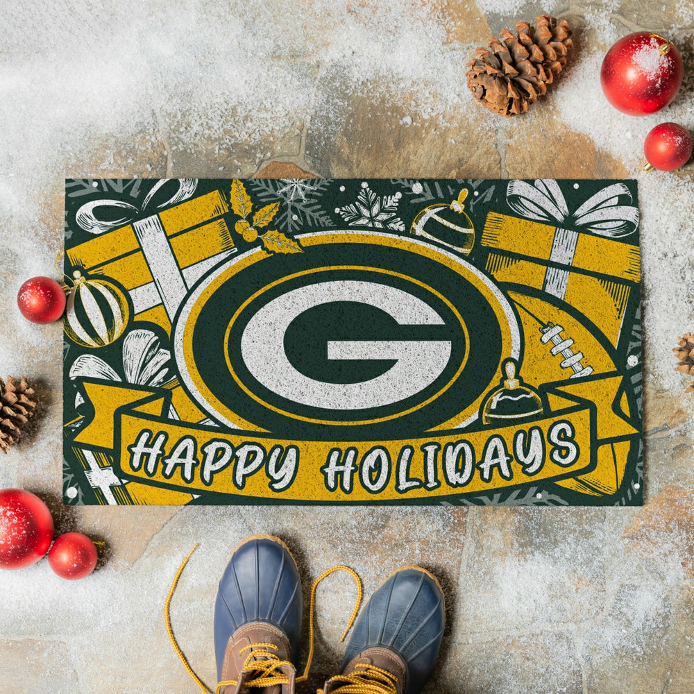 Green Bay Packers Holiday PVC Mat, 28"x16"