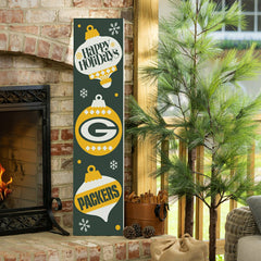 Green Bay Packers 47" Double Sided Leaner, Christmas