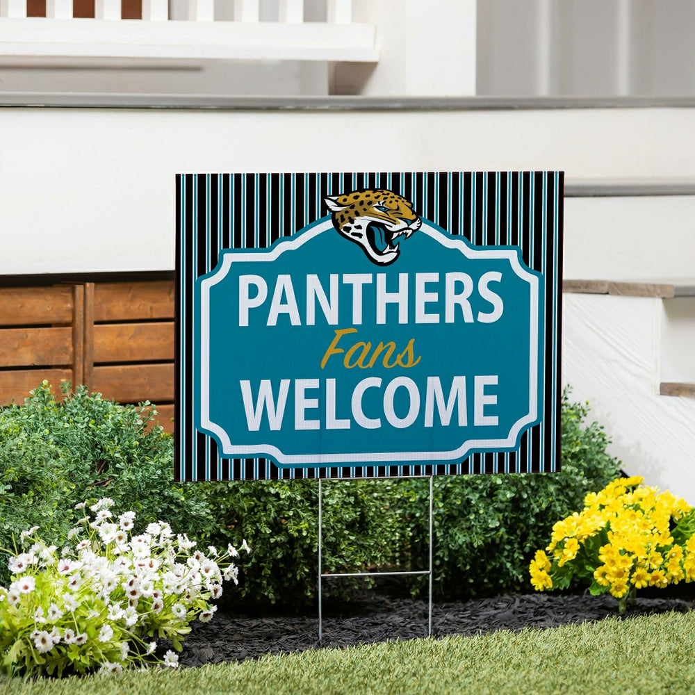 Jacksonville Jaguars Coroplast Yard Sign, "Fans Welcome"