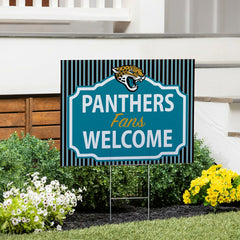 Jacksonville Jaguars Coroplast Yard Sign, "Fans Welcome"