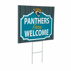 Jacksonville Jaguars Coroplast Yard Sign, "Fans Welcome"