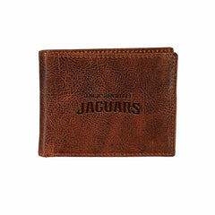 Jacksonville Jaguars, Embossed 100% Genuine Tumbled Leather Passcase B