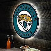 LED Wall Decor, Round, Jacksonville Jaguars