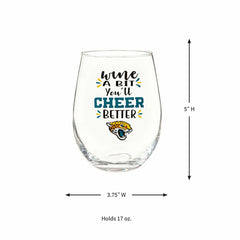 Jacksonville Jaguars, 17oz Boxed Stemless Wine