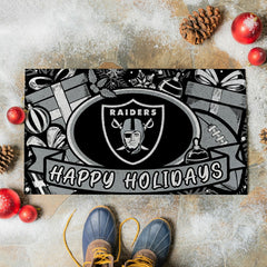 LAS VEGAS RAIDERS Holiday PVC Mat, 28"x16"