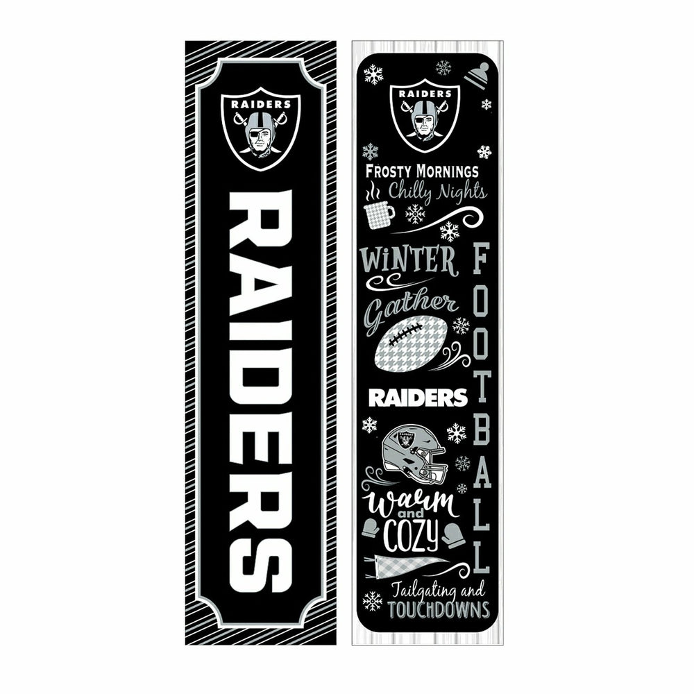 46" Double Sided Leaner, Las Vegas Raiders, Winter Seasonal