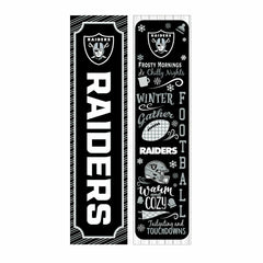 46" Double Sided Leaner, Las Vegas Raiders, Winter Seasonal