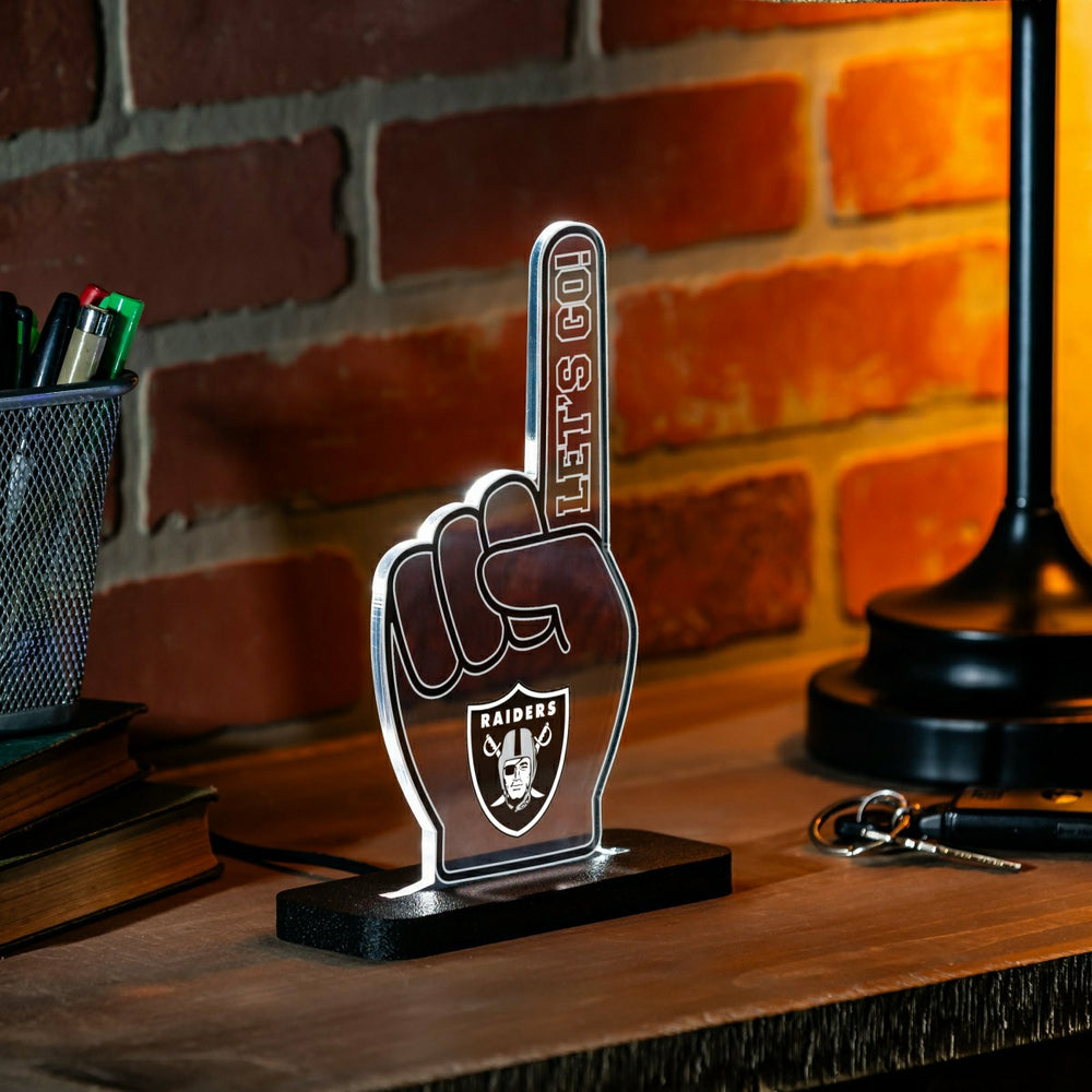 Las Vegas Raiders NFL Football Foam Finger Desklite LED Decor