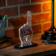 Las Vegas Raiders NFL Football Foam Finger Desklite LED Decor
