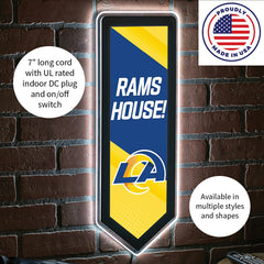 LED Wall Decor, Pennant, Los Angeles Rams