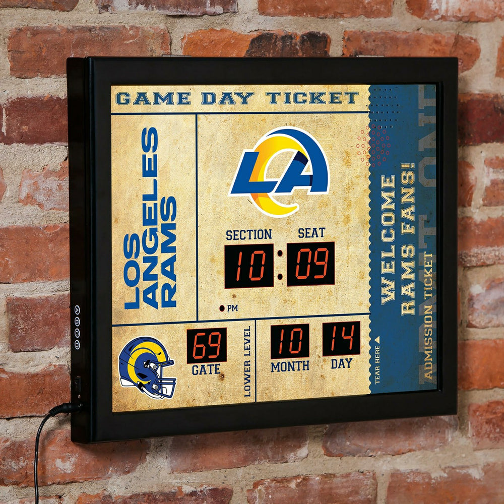 Los Angeles Rams Bluetooth Scoreboard Wall Clock