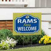 Los Angeles Rams Coroplast Yard Sign, "Fans Welcome"