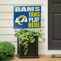 Los Angeles Rams Coroplast Yard Sign "Fans Play Here"