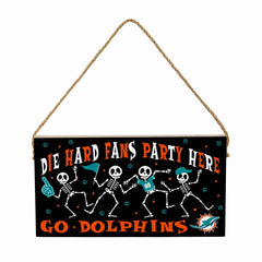 Miami Dolphins Halloween Wood Wall Sign, 6x11