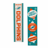 47" Double Sided Leaner, Miami Dolphins, Christmas