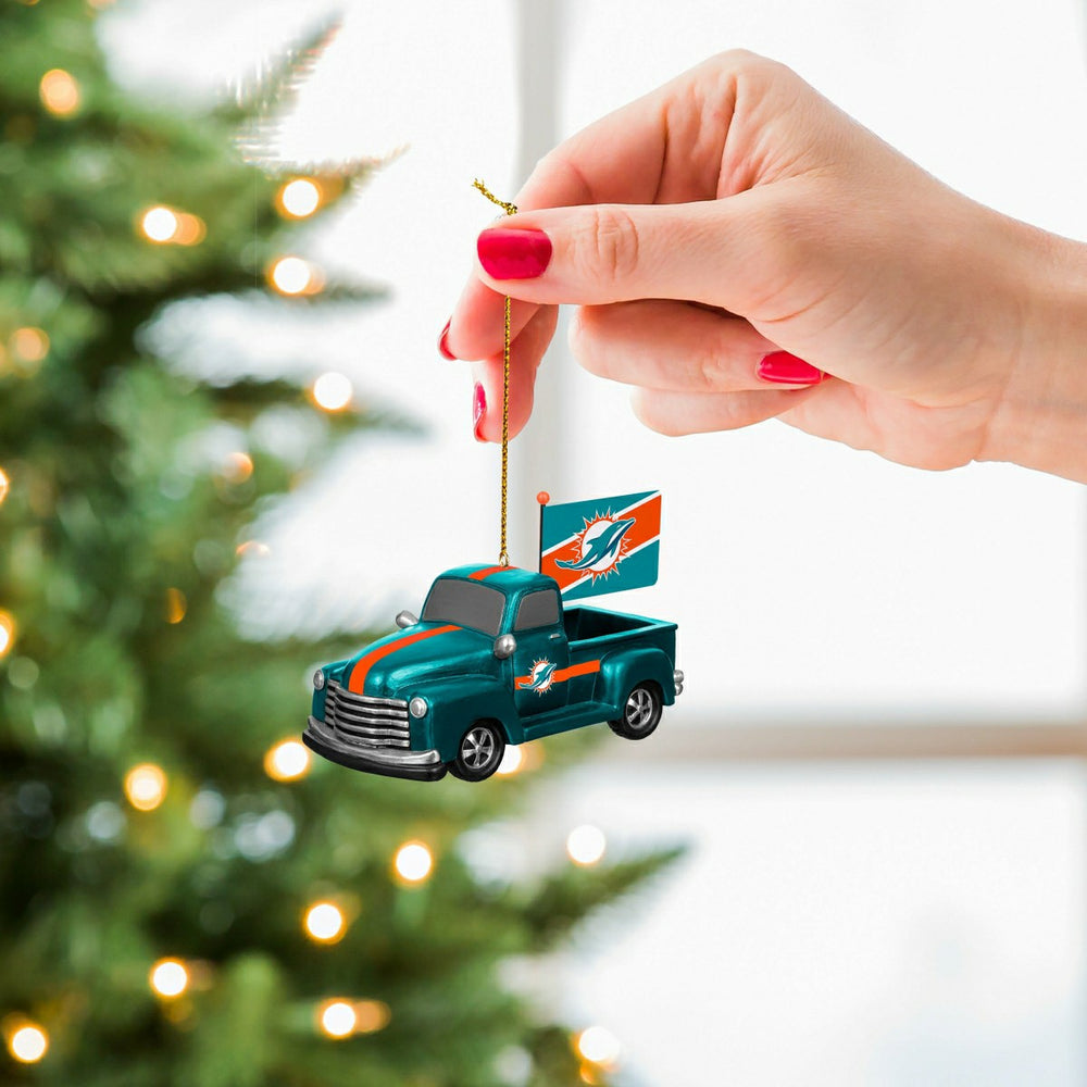 Miami Dolphins Mini Tabletop Rally Truck, Set of 2