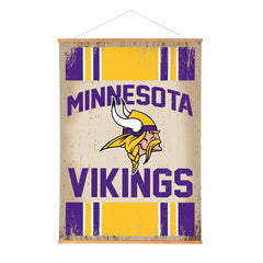 Minnesota Vikings, Canvas Wall Tapestry, Large, 54x36