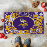 Minnesota Vikings Holiday PVC Mat, 28"x16"