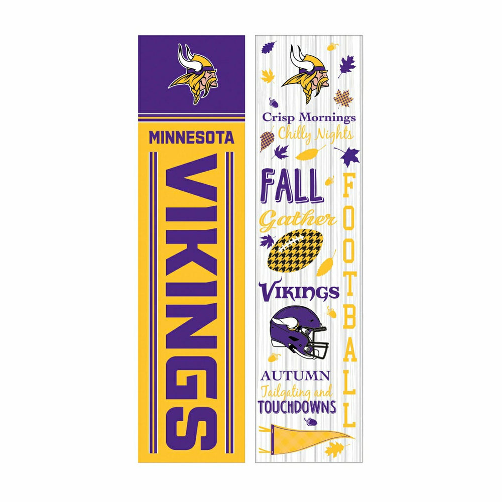 46" Double Sided Leaner, Minnesota Vikings, Fall Seasonal
