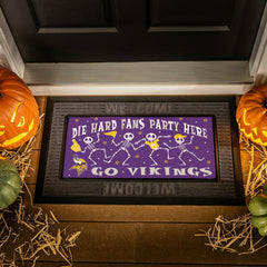 Minnesota Vikings Flocked Coir Halloween Sassafras Switch Mat, 22"x10"