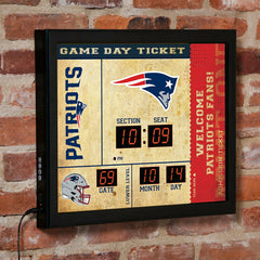 Scoreboard Wall Clock, New England Patriots
